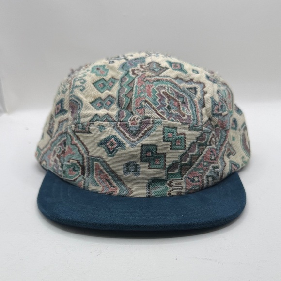 Lower Park 5 Panel Cap Hat Dad Style Skater Strap Back Colorful Aztec - Picture 1 of 12